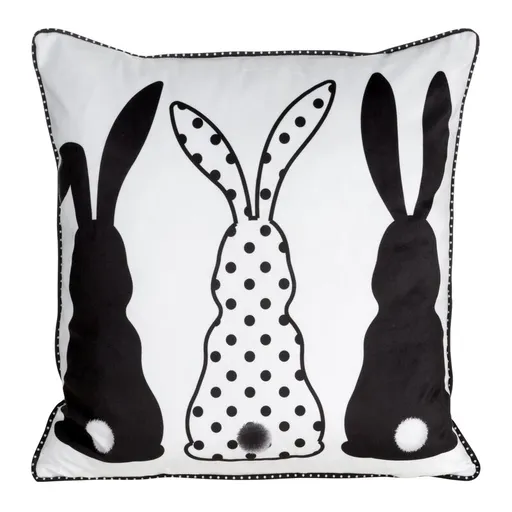 ArtFir Veľkonočná obliečka na vankúš EASTER 4 | čierna/biela 45 x 45 cm