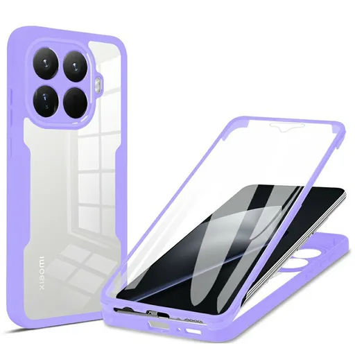 DUAL Obojstranný obal s fóliou Xiaomi 15T Pro fialový