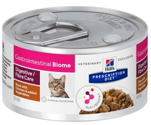 HILLS PD Feline GI BIOME Stew kura a zelenina konzerva pre mačky 82g