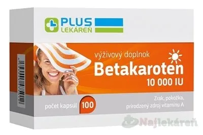 Plus lekareň Betakarotén 10 000 IU 100 kapsúl