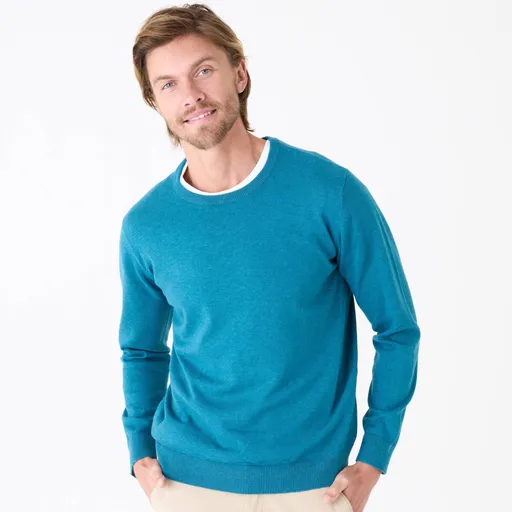 Pulóver s okrúhlym výstrihom a dlhými rukávmi