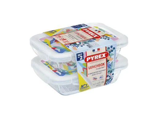 Sada sklenených dóz s viečkom PYREX 2x800ml