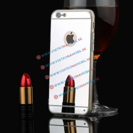Zrkadlový silikónový obal iPhone 6 / 6S strieborný