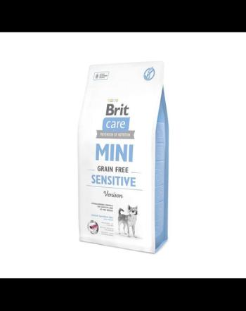 BRIT Care Dog Mini Grain Free Sensitive hrana uscata caini adulti de talie mica, cu vanat 7 kg