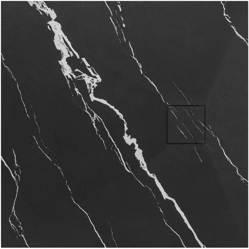 REA - Sprchová vanička Magnum CARRARA BLACK 90x90 REA-K7008