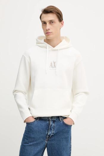 Mikina Armani Exchange čierna farba, s kapucňou, s nášivkou, XM000369 AF10818