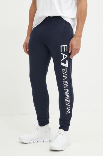 Tepláky EA7 Emporio Armani tmavomodrá farba, s potlačou, PJ07Z.8NPPB5