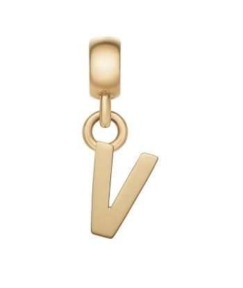 Daniel Wellington Pozlátený prívesok písmeno "V" Charms DW00400505