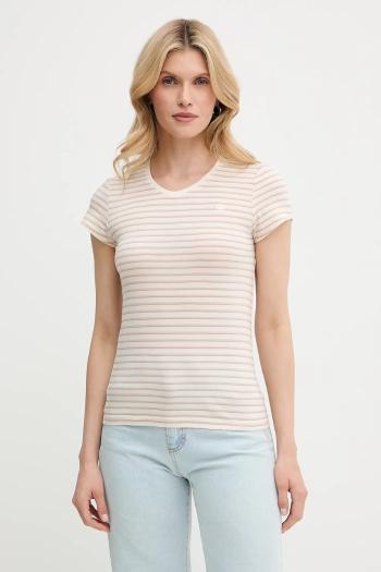 Bavlnené tričko G-Star Raw dámske, zelená farba