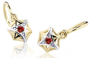 Cutie Jewellery Zlaté detské náušnice C2209-10-X-1 červená