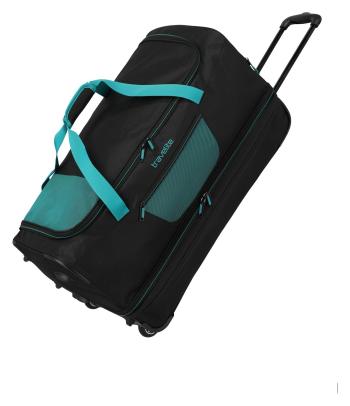 Travelite Basics Wheeled duffle L exp Black/petrol