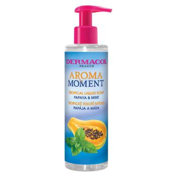 DERMACOL Papája a mäta Aróma Moment Tekuté mydlo na ruky 250 ml