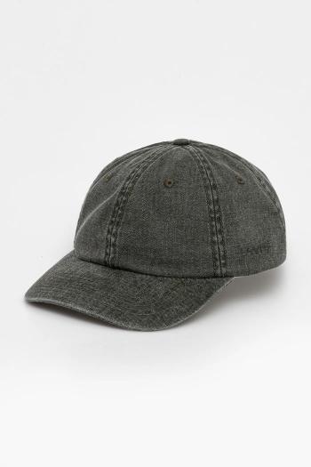Bavlnená šiltovka Levi's zelená farba, jednofarebná, D7589-0025