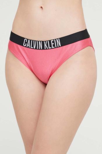 Plavkové nohavičky Calvin Klein fialová farba