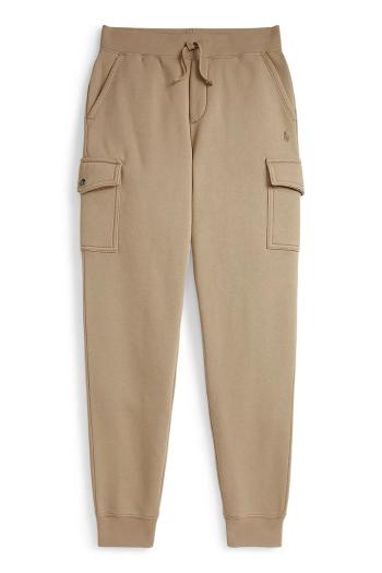 Detské tepláky Polo Ralph Lauren béžová farba, jednofarebné, 323892354017