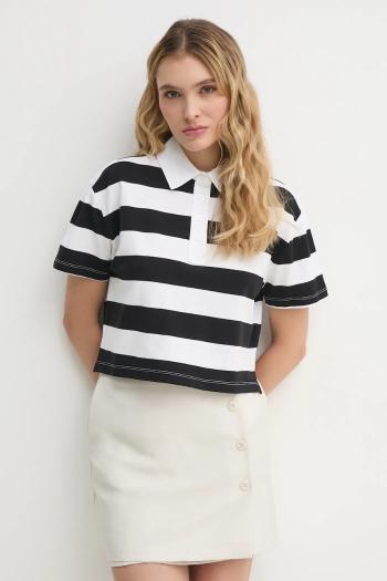 Polo tričko Dkny dámske, čierna farba, DJ5T1421