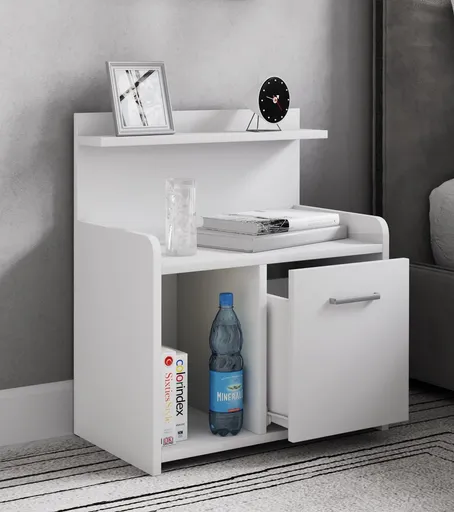 VCM Noční stolek Nilasa, bílý