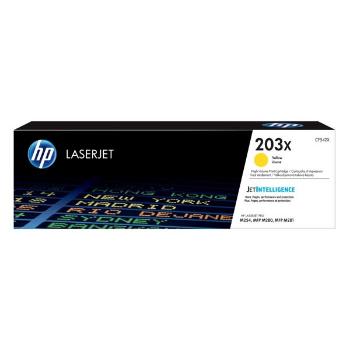 HP originál toner CF542X, yellow, 2500str., HP 203X, high capacity, HP Color LaserJet Pro M254dw, nw, M280nw, O, žltá