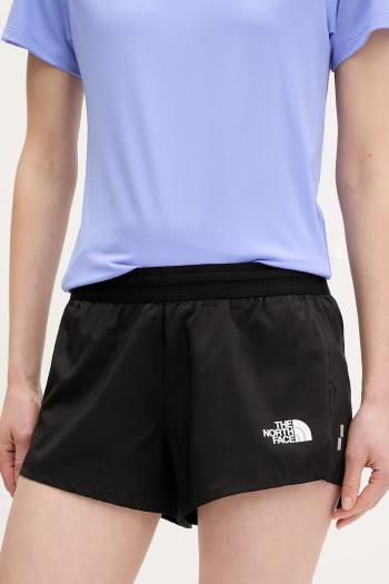 Športové krátke nohavice The North Face Breeze dámske, čierna farba, jednofarebné, vysoký pás, NF0A8BNXJK31