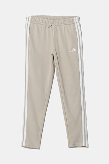 Detské tepláky adidas béžová farba, s nášivkou, KB7305