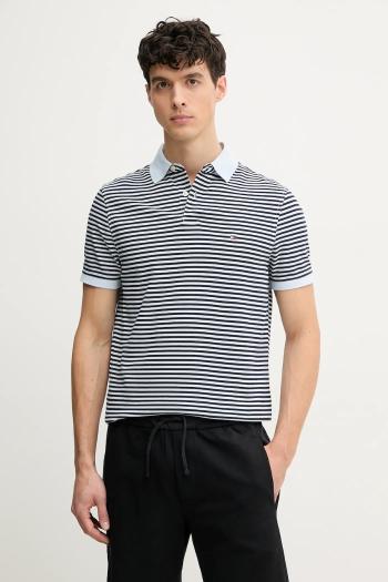 Polokošeľa Tommy Hilfiger pánske modré vzorované MW0MW17770