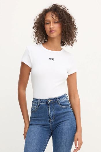 Tričko Vans dámske, biela farba, VN000RD1WHT1