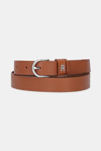 Kožený opasok Tommy Hilfiger čierna farba, AW0AW17279