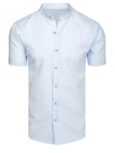 Pánska košeľa s krátkym rukávom svetlomodrá Dstreet KX1048