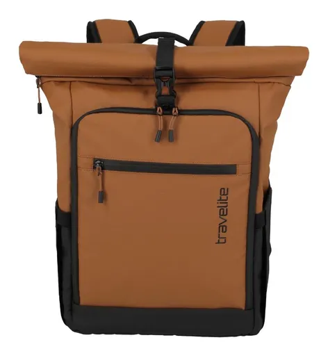 Rolovací ruksak Travelite Briize Backpack M Roll-Up Curry
