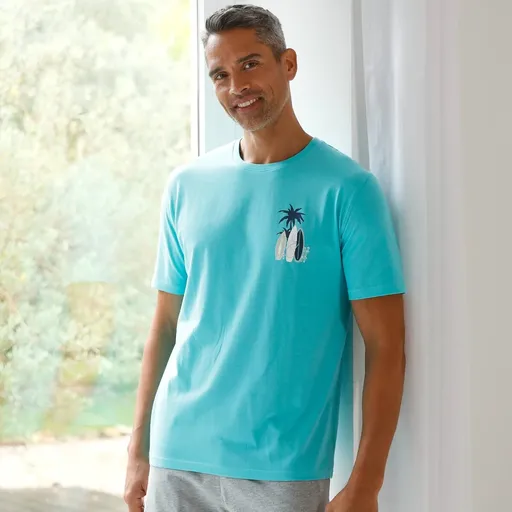 Pyžamové tričko s krátkymi rukávmi, motív surf