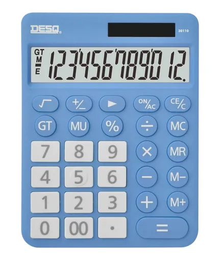 Kalkulačka DESQ XL, svetlo modrá
