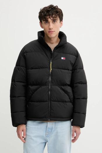 Bunda Tommy Jeans čierna farba, zimná, DM0DM22040