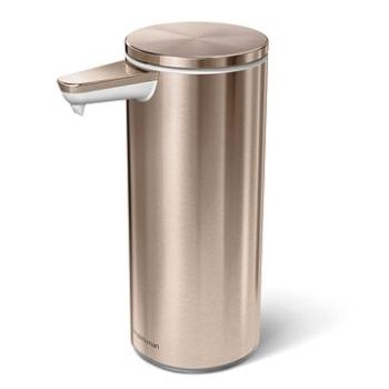 Simplehuman bezdotykový dávkovač mydla s variabilním dávkováním – 266 ml, rose gold oceľ, dobíjací (ST1046)