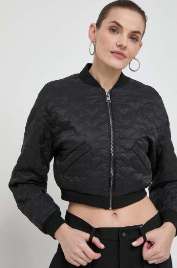 Bunda Silvian Heach dámska, čierna farba, prechodná, oversize