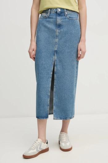 Rifľová sukňa Calvin Klein Jeans maxi, rovný strih, J20J224532