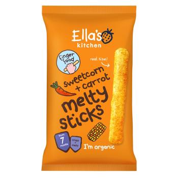 ELLA'S KITCHEN Chrumkavé tyčinky s kukuricou a mrkvou BIO 16 g