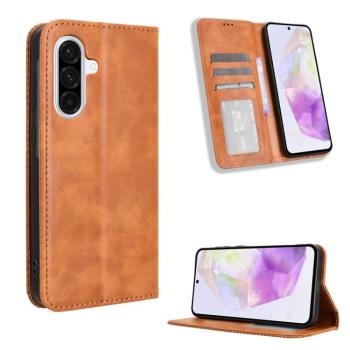 BUSINESS Peňaženkový kryt pre Samsung Galaxy A36 čierny hnedý
