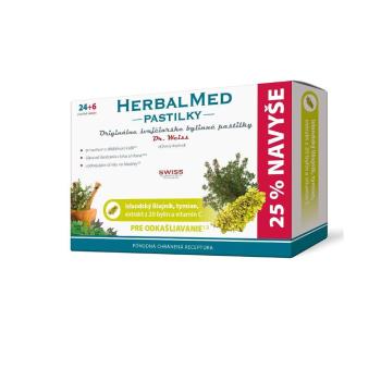 HERBALMED Islandský lišajník, tymián, vitamín C 24 + 6 pastiliek