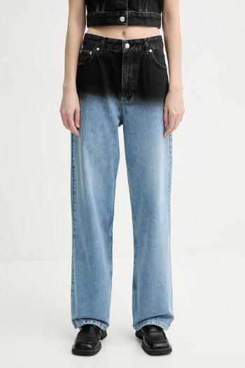 Bavlnené rifle Moschino Jeans stredne vysoký pás, 0309 3719
