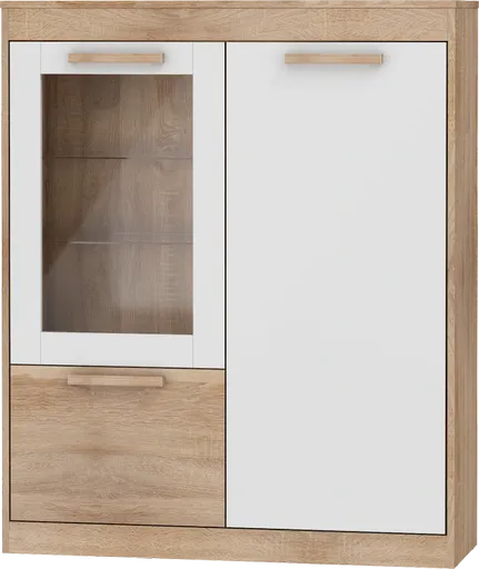 ArtCross Skrinka MAXIMUS MXS-27 Farba: Dub sonoma svetlý / biely lesk