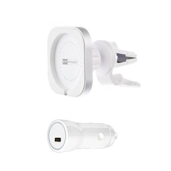 ER POWER CAR VENT MOUNT držiak pre MagSafe nabíjačku + 20W autonabíjačka - biela