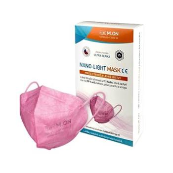 NANO M.ON – NANO LIGHT MASK, nano rúško v tvare respirátora (10 ks) ružové (8594030604045)