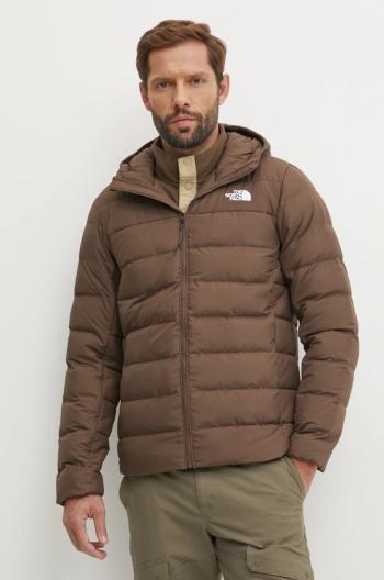 Bunda The North Face Aconcagua 3 pánska, hnedá farba, zimná, NF0A84I11OI1