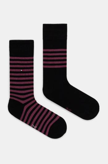 Ponožky Tommy Hilfiger 2-pak pánske, čierna farba, 701229846