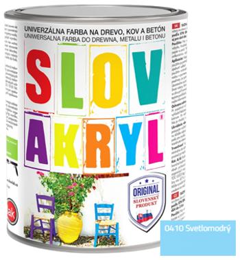 SLOVAKRYL - Univerzálna vodou riediteľná farba 0,75 kg 0410 - svetlomodrá