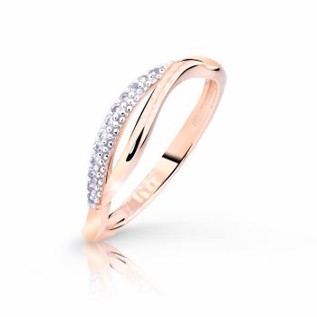 Cutie Jewellery Pôvabný prsteň z bieleho zlata so zirkónmi Z8054-10-X-4 50 mm