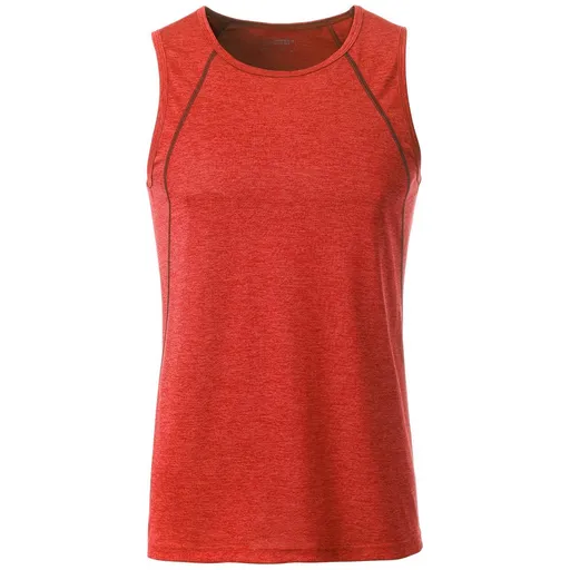 James & Nicholson (Daiber) Pánske funkčné tielko JN494 - Červený melír - titán | L