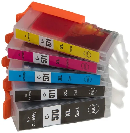 MultiPack CANON PGI-570-XL, CLI-571-XL - kompatibilná cartridge, čierna + farebná, 1x22ml/4x11ml