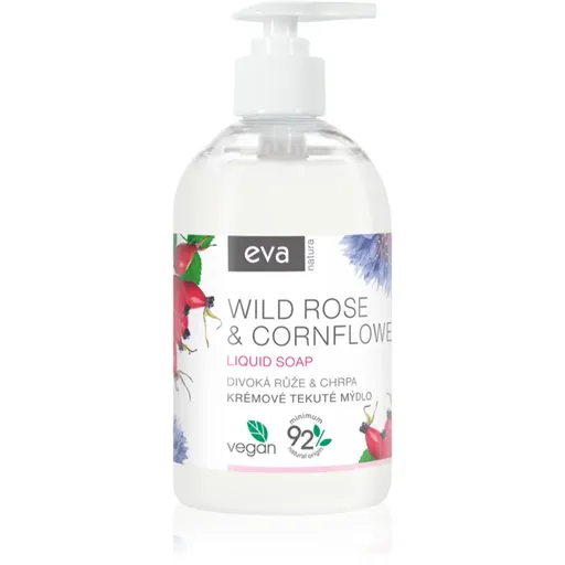 Eva Natura Wild rose & Cornflower krémové tekuté mydlo na ruky 500 ml
