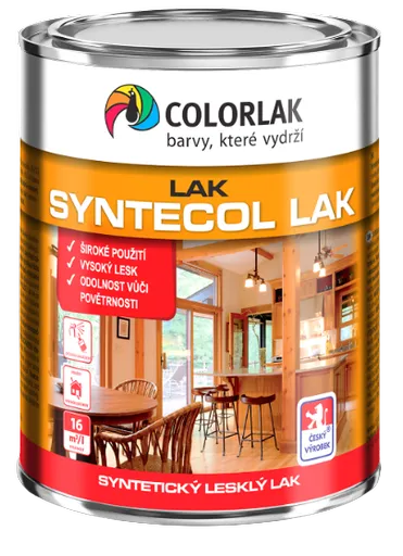 COLORLAK SYNTECOL LAK S1002 - Syntetický lak do interiéru a exteriéru lesklý 0,6 L